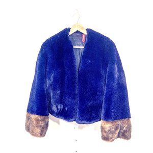 STAUD Juliette Two-Tone Faux Fur Coat
